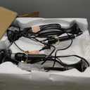 3 Pack Lamp Set, Living Room Light Set of 3, Floor and Table Lamp Set in Black Finish with Vintage Brown Fabric Light Shades, 26" and 61"(H), Solid Iron