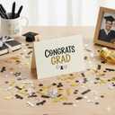 2 x Graduation Confetti 2026 - Black Silver and Gold Congrats Grad Confetti Class of 2026 Party Table Centerpiece for Graduation Decorations 2026 (50g/1.7oz)