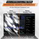 360 Privacy Screen for Macbook Pro 13 Inch (2016-2022, M1, M2) & Air 13 inch (2018-2021, M1), Anti Glare Blue Light Filter, Nano No Glue Anti Spy Black Protector for Mac Pro 13In Laptop Computer