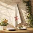 Trendy Minimalist Kitchen Towels, Retro Mid Century Modern Dish Tea Towels for Kitchen Dining Room Decor, What's for Dinner Decorative Hand Towels, 16x24 Inch