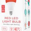 Hooga Sleep Light Bulb - Blue Light Blocking Red Night Light, 625nm for Healthy Sleep - Baby Nursery, 7W LED, 45W Replacement Single