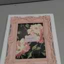 Laura Ashley 5x7 Pink Ornate Textured Hand-Crafted Resin Picture Frame with Easel & Hook for Tabletop & Wall Display, Decorative Floral Design Home Dcor, Photo Gallery, Art, More (5x7, Pink)