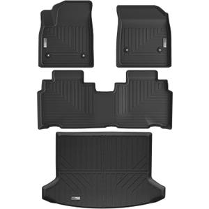 Floor Mats & Cargo Liner for Honda Prologue 2024 2025 2026/ Chevy Chevrolet Blazer EV 2024 2025 2026,1st 2nd Row with Trunk Mat,TPE All Weather Floor Liner Black