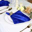 60 Pack Royal Blue Satin Cloth Napkins, 17x17 Inch Satin Napkins Damask Cloth Napkins Jacquard Dinner Napkins Luxurious Cloth Napkin for Wedding Banquet Party Restaurant Dinner Decoration