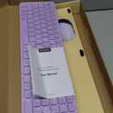 Wireless Keyboard and Mouse Combo - seenda Full Size 2.4G USB Wireless Keyboard Mouse Set, Quiet Cordless Computer Keyboard Mouse for Windows, Laptop, PC - Purple