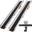 Ruedamann Portable Wheelchair Ramp, 8FT Adjustable Aluminum Ramp for Home, 600lbs Capacity,Telescoping Non-Skid Surface Wheel Chair Ramp for Home, Stairs, Steps, 2Pcs (4.5 to 8 FT)