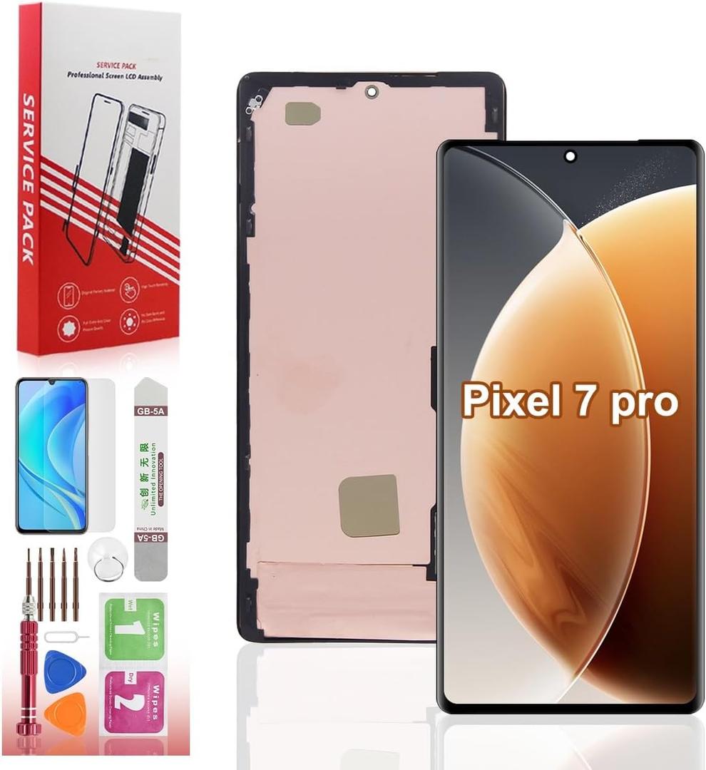 OLED for Google Pixel 7 Pro Screen Replacement OLED Touch Screen Digitizer Assembly for Pixel 7 Pro GP4BC GE2AE Display with Tools (Not for Pixel 7A / 7)