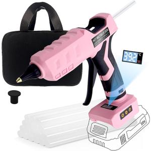 100W Cordless Hot Glue Gun for Dewalt 20V MAX Battery with 20PCS Full Size Glue Sticks, Digital Temperature Adjustable High Temp Glue Gun for Arts Crafts DIY Home Repair(Tools only) 100W Cordless Hot Glue Gun for Dewalt 20V MAX Battery with 20PCS Full Size Glue Sticks, Digital Temperature Adjustable High Temp Glue Gun for Arts Crafts DIY Home Repair(Tools only)