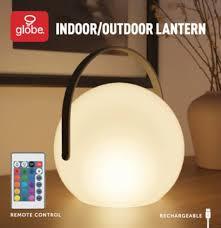 Globe Outdoor/Indoor Lantern Remote control Rechargeable