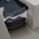 HVH Ceramic Casserole Dish with Lid Oven Safe, 2 Quart Round Casserole Dish Set, 9 Inches Round Baking Dish with Lid Oven Safe, Deep Baking Dishes for Oven with Lids for Party, Farmhouse Style (Blue)