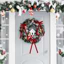 12 Pcs Red Velvet Bows for Christmas Tree, Rustic Crafts Velvet Ribbon for Wreath, Xmas Home Decor, Wedding, Outdoor & Indoor Holiday Ornaments, Pre-Formed Bows (7.817.7 Inch)