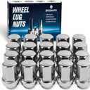 20 Pcs M14x1.5 Lug Nuts Chrome Compatible with Wrangler Gladiator Cherokee Grand Ram 1.46 Inch 7/8 Hex OEM Factory Style Large Acorn Seat Wheel Lug Nuts