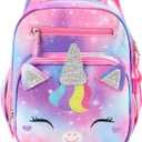 mibasies Toddler Backpack for Girls 2-4: Cute Kids Backpacks for Girls - Preschool Kindergarten Backpack - Unicorn Bangs