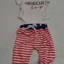 Twopumpkin My First Christmas Baby Boy Outfit Newborn Santa Baby Romper Bodysuit+Striped Pants+Hat Infant Clothes Set 0-3M
