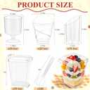 450-Pack Dessert Cups with Spoons & Lids, Mini Plastic Dessert Cups for Party Yogurt Parfait Jello Appetizer Cocktail Small Clear Reusable Fruit Ice Cream Cake Pudding Cups