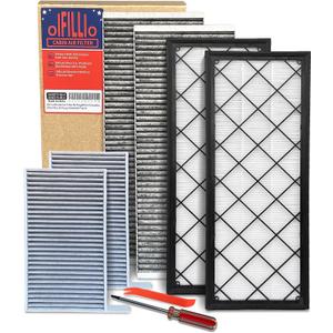 Cabin Air Filter HEPA Air Intake Filter Fits for Model Y 2020-2024, Designed for Biochemical Defense Mode, Replace 110768100A,165837500A, 165837600A with tools