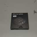 Ethernet Splitter 1 to 2 Out with Cat 6 Ethernet Cable, 1000Mbps High Speed, RJ45 Splitter, Gigabit Internet Splitter Connector for Cat 5/5e/6/7/8 Cable