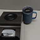 Self Heating Coffee Mug,High-Capacity- 18 oz, 180 Min Battery Life, Smart Heated Coffee MugSmart Mug, Simple Temperature Control Operation, Gifts for Family Members (Navy Blue)