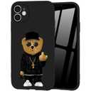 Cool Case Compatible with iPhone 11 case,Designer for Boys,Funny Aesthetic Soft Silicone Gel Rubber Shockproof Cover Full Body Drop Protection (for iPhone 11) Black