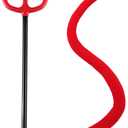 Sumind 2 Pieces Halloween Devil Costume Accessories Devil Tail Fork Cosplay Costume Accessories for Halloween Cosplay Party (Red)