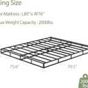 King Box Spring 5 Inch King Size Box Spring with Cover Metal Bed Base Strong Support for Mattress Foundation,Low Profile King Size Bed Frame Only,Stable & Easy Wash(5 Inch-King)