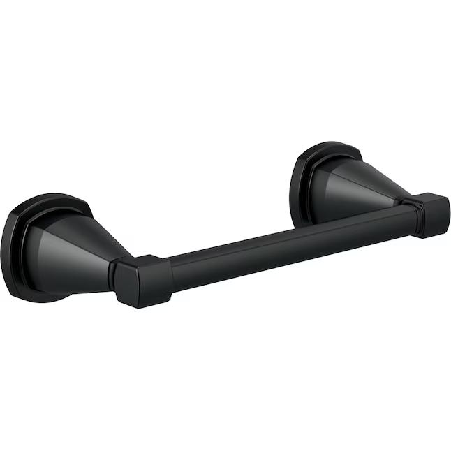 Delta Stryke Matte Black Wall mount Single post Toilet Paper Holder 1 -Rolls