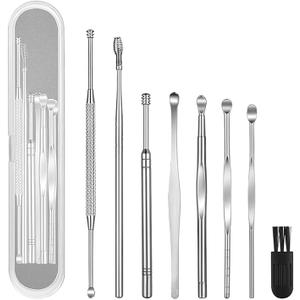 10Pcs Ear Wax Removal Tool for Wax Removal, Earwax Cleaning Tool for Ear Cleaning, Includes Cotton Swabs, Candle Drip Protector, Storage Box