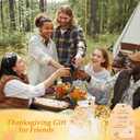 12 Sets Thanksgiving Party Favors Friendsgiving Gifts Pumpkin Beer Bottle Opener Keychains Cards Ropes and Organza Bags for Home Decor Thanksgiving Party Supplies for Guest