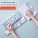 2 x Ergonomic Keyboard Wrist Rest, Fresh Monel Design Wrist Pad for Computer, Comfortable Keyboard Pad, Memory Foam Wrist Support for Comfy Typing