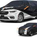 Minivan Car Cover for Chrysler Pacifica 100% Waterproof All Weather, Heavy Duty Outdoor Full Exterior Covers Rain Sun Wind UV Protection, Black