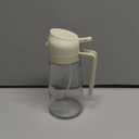 YARRAMATE 16oz/470ml Glass Olive Oil Sprayer for Cooking with Stickers, 2 in 1 Oil Dispenser for Kitchen Gadgets, Food Grade Premium Spray Bottle for Salad, Frying, BBQ (Creamy White)