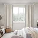 MIULEE Birch Pinch Pleated 100% Blackout Linen Curtains 96 Inch Length 2 Panels Set, Black Out Memory Trained Pleat Curtains Light Blocking Room Darkening Drapes for Bedroom Living Room Window, 40"W x 96"L