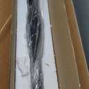 Deco 79 Polystone People Decorative Sculpture Tall Slim Figure Home Decor Statue with Ribbed Body and Glitter Accents, Accent Figurine 8" x 8" x 43", Black