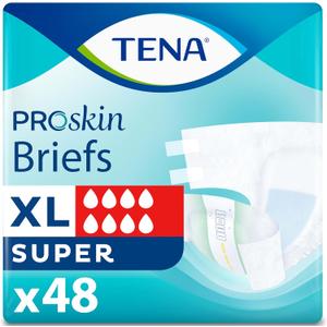 TENA ProSkin Unisex Adult Diapers with Tabs, Maximum Absorbency, X-Large, 48 ct TENA ProSkin Unisex Adult Diapers with Tabs, Maximum Absorbency, X-Large, 48 ct