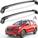 Tuyoung 300lbs Lockable Roof Rack Cross Bars Compatible with Hyundai Santa Fe 2013 2014 2015 2016 2017 2018 (with Flush Side Rails) Aluminum Roof Rails Crossbars Bars Rooftop Cargo Carrier Luggage