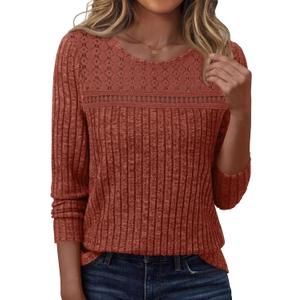 LILLUSORY Womens Long sleeve Sweaters Shirts Fall Tops (S)