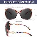 FIMILU Sunglasses for Women, Polarized Retro Stylish Sunglasses Oversized Trendy Sun Glasses UV Protection for Vacation 5203