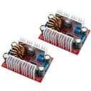 2 Pieces of 400W 15A DC Boost Module, Constant Current Power Module, with Adjustable Transformer Voltage Booster from 8.5-50V to 10-60V, LED Driving Module.