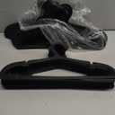 ABHENG 45 Pack Clothes Hangers, Non Slip Plastic Coat Hangers, Space Saving Hangers, Heavy Duty, Hanging Dry Wet Clothes, 16.4" x 8.3", Black, UAPY0580B