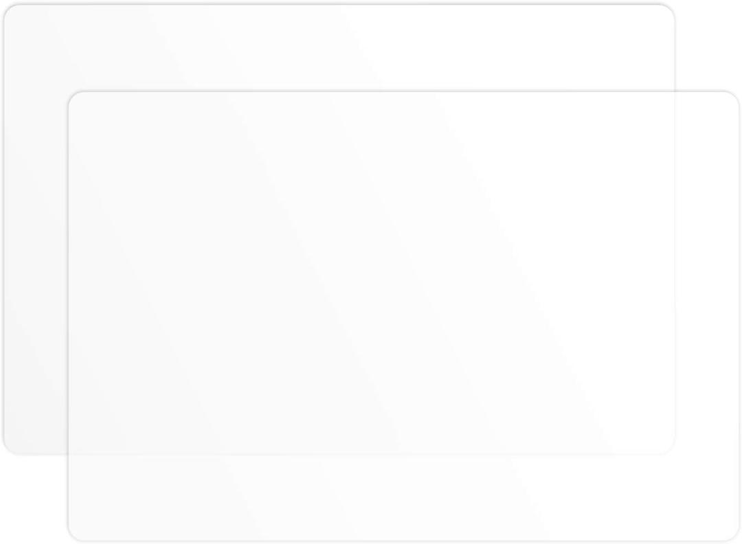 Silicone Placemats, Food-Grade Non-Slip Waterproof, Dining, Stain Resistant, Countertop Protector, Kitchen Counter Mat, Heat Resistant, Baking mat Dishwasher Safe (23.6"15.7"-2pack, Translucent)