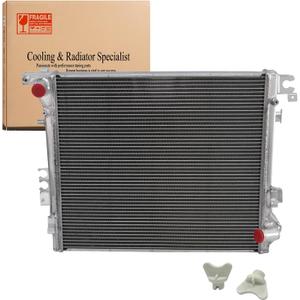 3 Row Aluminum Radiator Compatible with 2018-2022 Jeep Wrangler JL 2.0L 3.0L 3.6L 6.4LMT 2020-2002 Jeep Gladiator 3.0L 3.6L