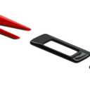 1Pc Z06 Emblems 3D Badge Nameplate Letter Compatible with 2023-2024 C8 85623536 OEM Size (Black Red)