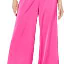 The Drop Women's Sullivan Silky Stretch Trouser (Large, Hot Pink)