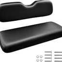 Universal Golf Cart Replacement Rear Seat for EZGO/Club Car/Yamaha Golf Cart Seats, Including Seat Cushion and Backrest Pad,Fit Flip Rear Seats (Black)
