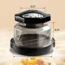 Clear Power Dome Replacement for Nuwave Oven Pro Plus, Impact and Heat Resistant Transparent Plastic Hood Cover, Easy to Clean Oven Dome Replacement Part