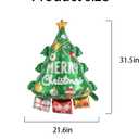 2 x Christmas Tree Balloons Christmas Foil Balloons for Xmas Tree Themed Party Decoration Supplies Xmas Birthday Decoration Decor Ballons Arch Kits Party Balloon Set 3pcs
