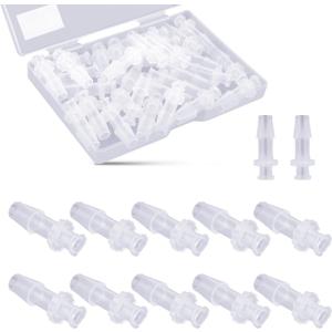 30pcs Luer Lock Adapter, Clear Female Luer Lock 1/4 Luer Lock Connector Kit Luer Connector