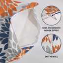 Navy Blue Orange Pillow Covers 18x18 Set of 2 Fall Colored Grey Gray Dahlia Flower Outdoor Decorative Throw Pillows Autumn Themed Farmhouse Pillowcases Linen Cushion Case Decor for Sofa Couch Bed