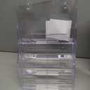 Acrylic Brochure Holder 8.5x11 Inches, 4 Tier Clear Brochure Display Stand , pamphlet holder with Divider for 4 Flyer Magazine, Document Paper Literature Holder,Wall Mount for Office, Store