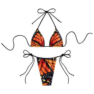 2 Piece Bikini Set Sexy Tie String Triangle Bathing Suits M